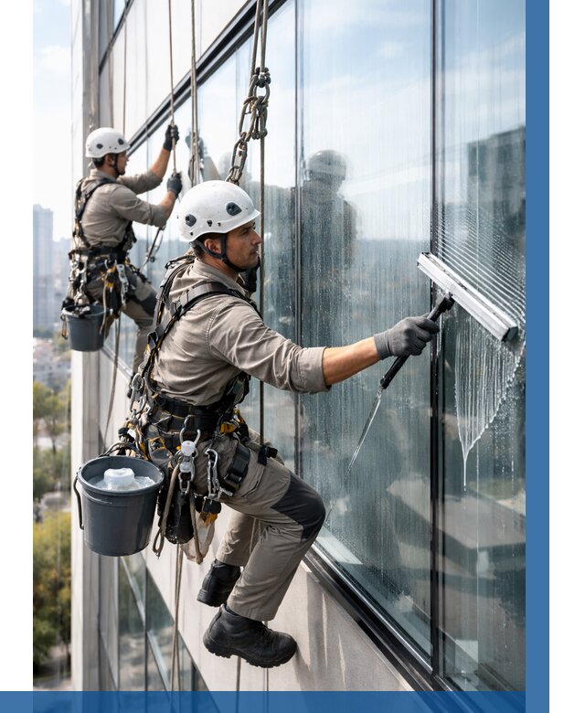 Мойка окон альпинистами в Торжке от 4601 р. | ВЫСОТНИК-Трж