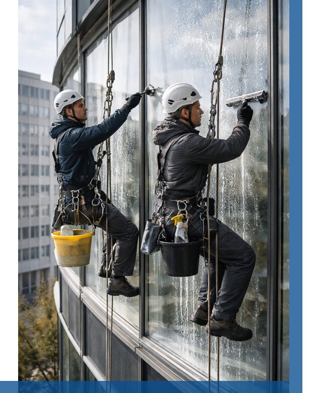 Мойка панорамных окон в Торжке от 358 р. заказать у ВЫСОТНИК-Трж
