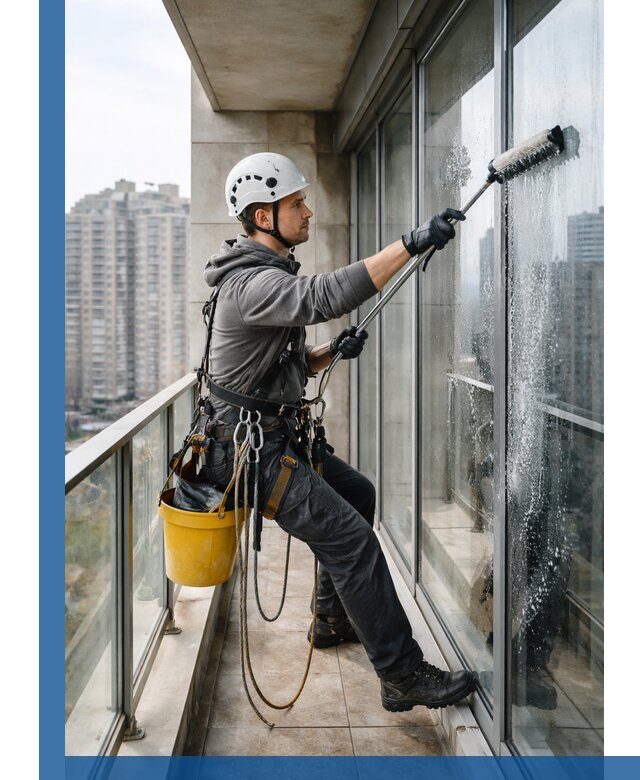 Профессиональная мойка балконного остекления в Торжке