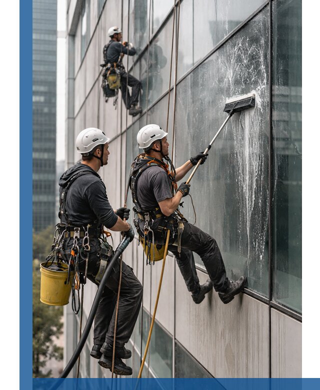 Профессиональная высотная мойка фасадов зданий в Торжке