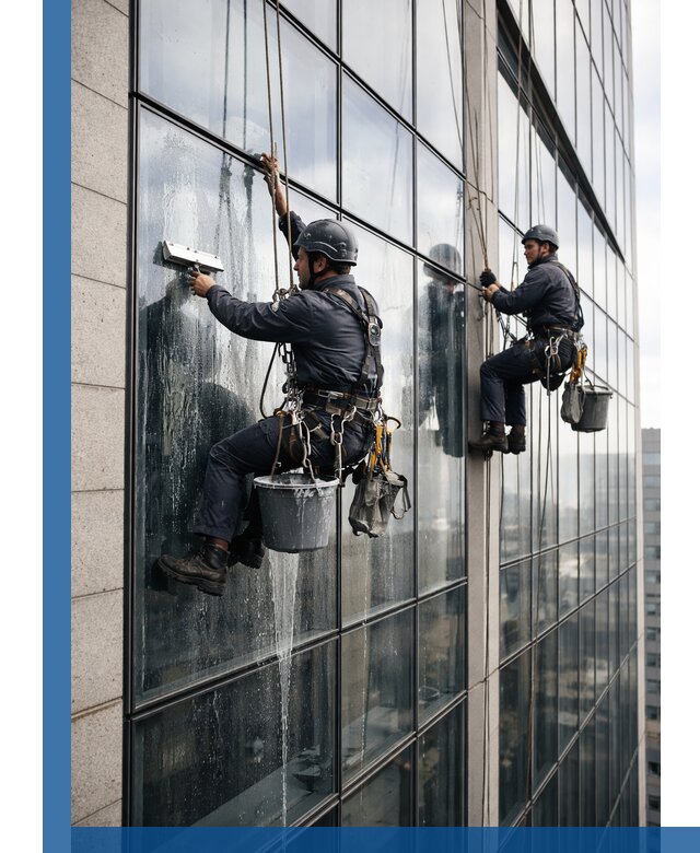 Профессиональная мойка стеклянных фасадов зданий в Торжке