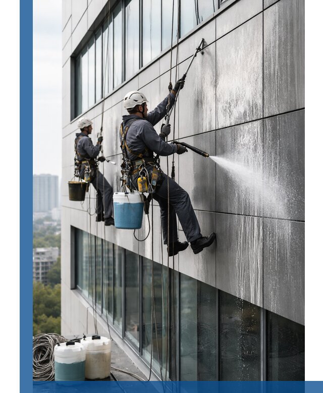 Профессиональная мойка вентилируемых фасадов в Торжке