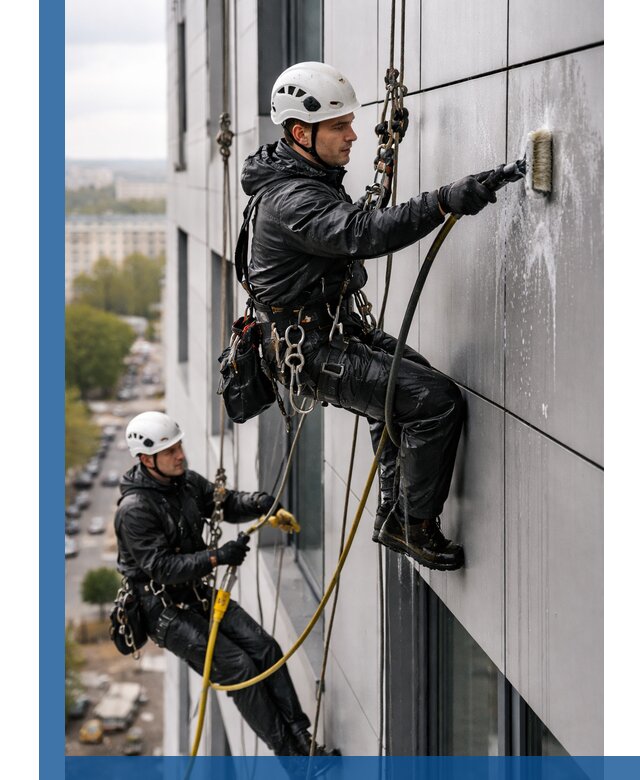 Профессиональная мойка фасада из композита в Торжке