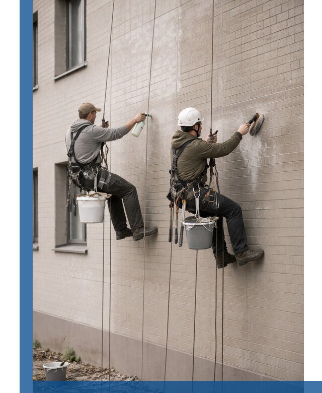 Удаление высолов с фасада зданий в Торжке без повреждений и следов