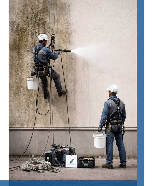 Очистка фасада от плесени в Торжке от 307 р. | ВЫСОТНИК-Трж