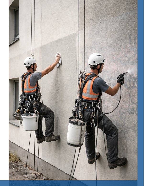 Антиграффити покрытие фасада в Торжке от 613 р. | ВЫСОТНИК-Трж