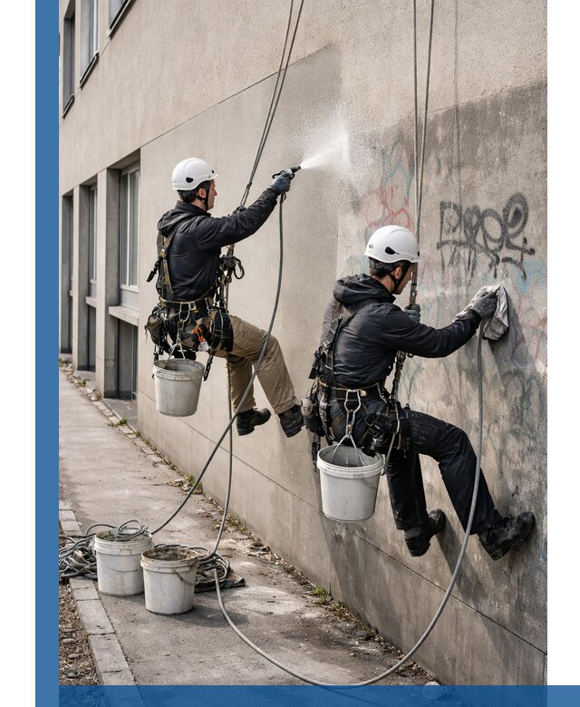 Антиграффити покрытие фасада с защитой от надписей в Торжке