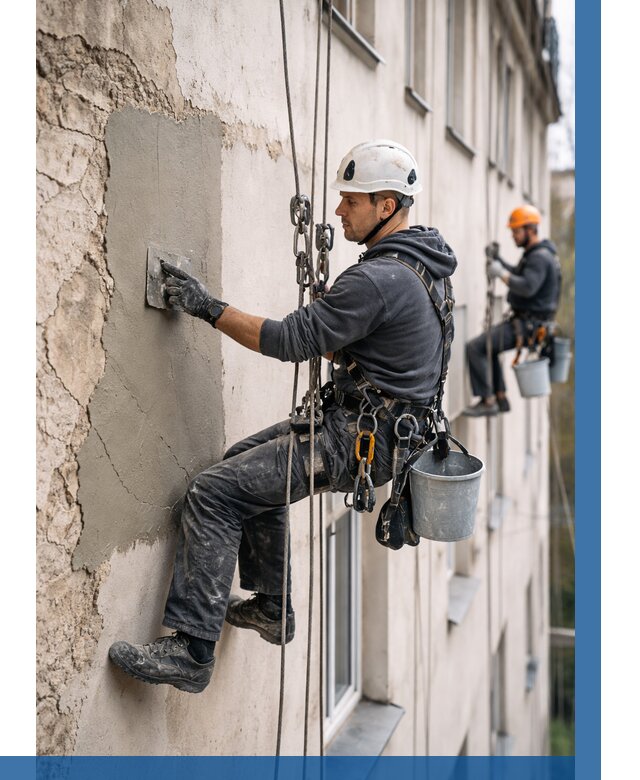 Восстановление штукатурки фасада в Торжке от 1227 р. | ВЫСОТНИК-Трж