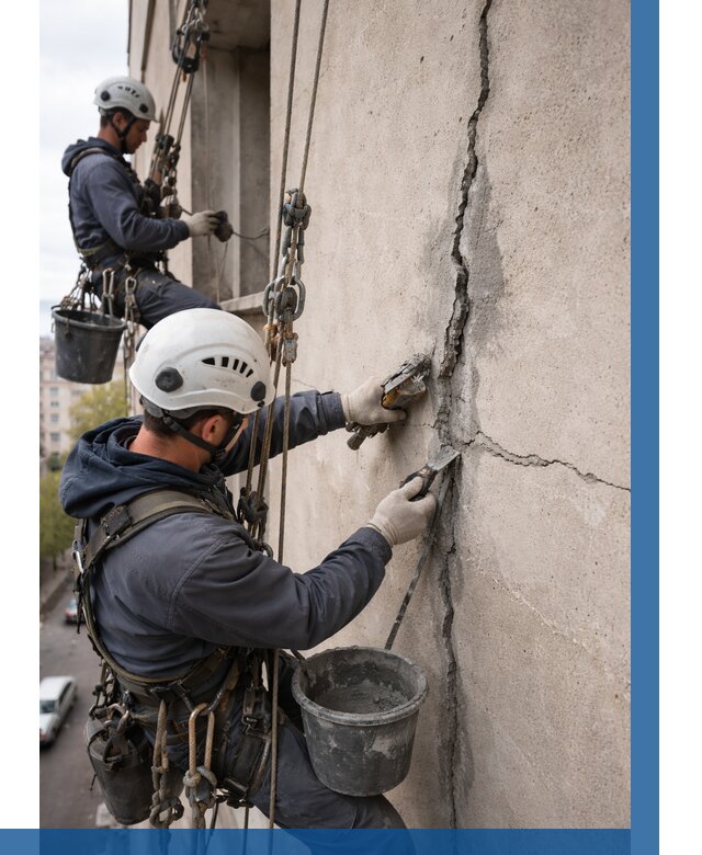 Заделка трещин на фасаде в Торжке от 920 р. | ВЫСОТНИК-Трж