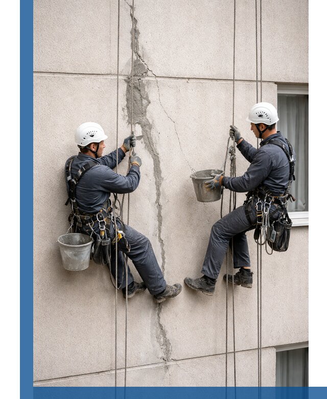 Заделка трещин на фасаде в Торжке с гарантийным ремонтом