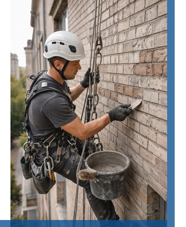 Ремонт кирпичной кладки фасада в Торжке от 1840 р. | ВЫСОТНИК-Трж