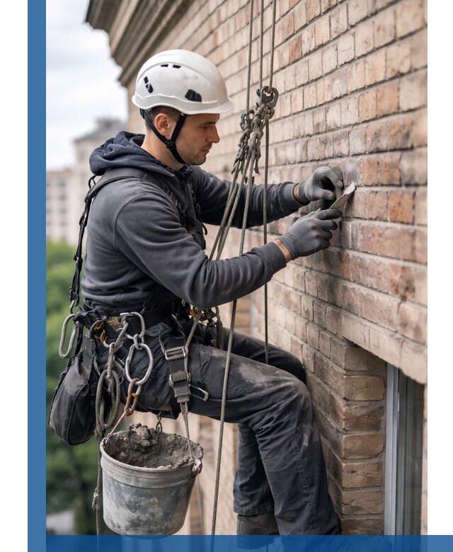 Качественный ремонт кирпичной кладки фасада в Торжке с гарантией