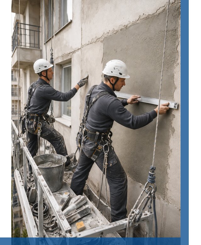 Штукатурка фасада на высоте в Торжке от 920 р. | ВЫСОТНИК-Трж