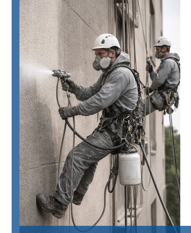 Безвоздушная покраска фасадов зданий в Торжке профессионально