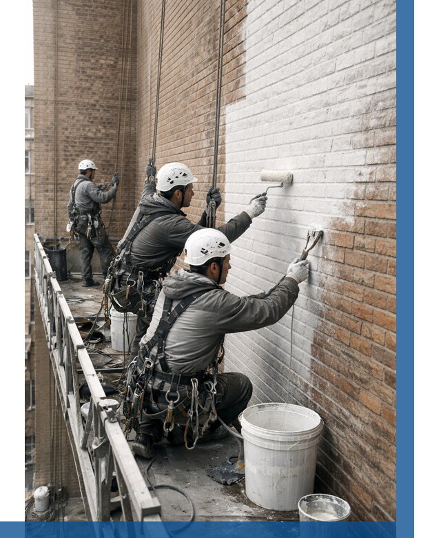 Покраска кирпичного фасада в Торжке от 358 р. | ВЫСОТНИК-Трж