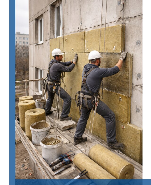 Утепление фасада минватой в Торжке под ключ с гарантией