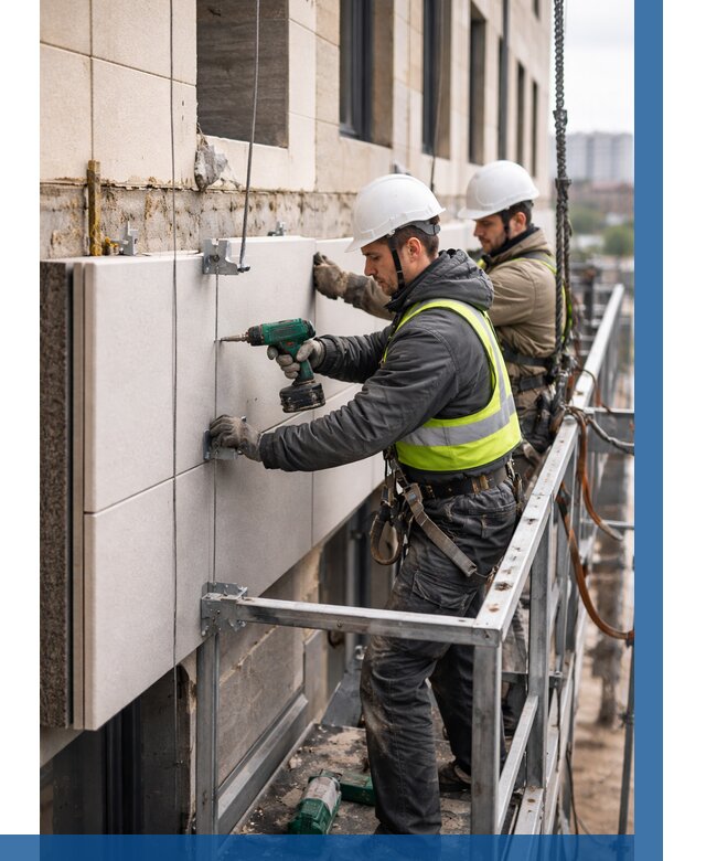 Монтаж фасадных термопанелей в Торжке от 1534 р. | ВЫСОТНИК-Трж