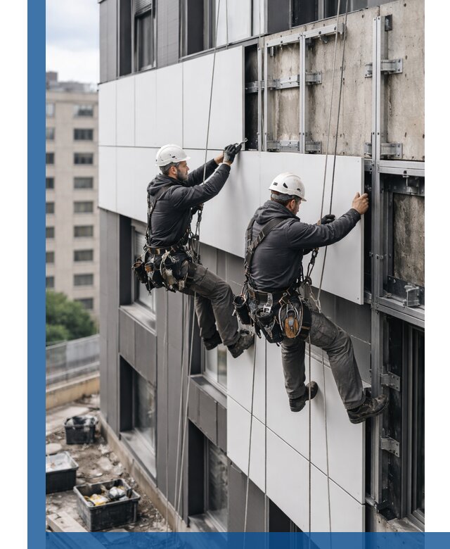 Монтаж композитных панелей фасада в Торжке под ключ