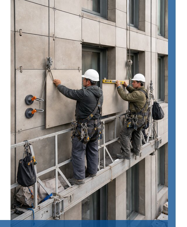 Монтаж керамогранита на фасад в Торжке от 2556 р. | ВЫСОТНИК-Трж