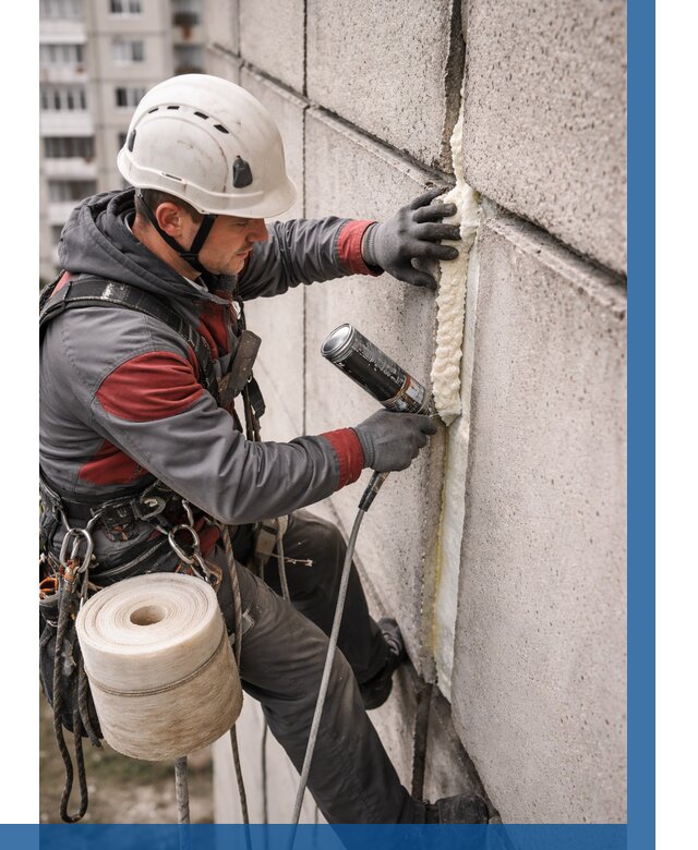 Утепление межпанельных швов в Торжке от 716 р. | ВЫСОТНИК-Трж