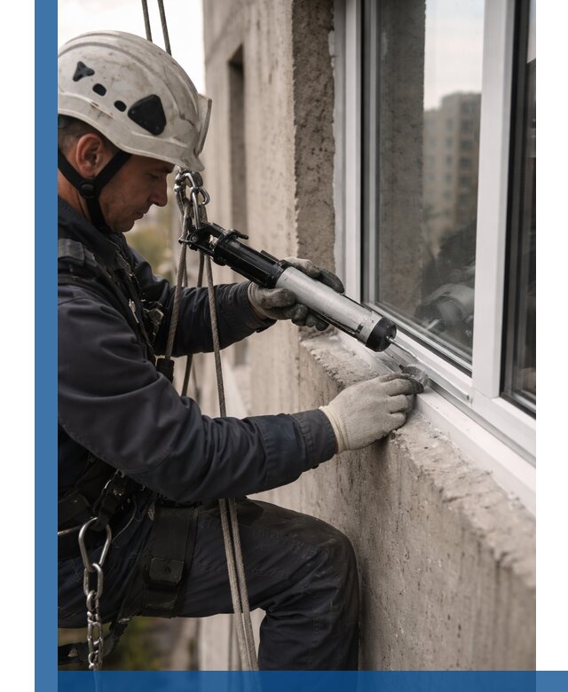 Герметизация оконных швов снаружи в Торжке профессионально