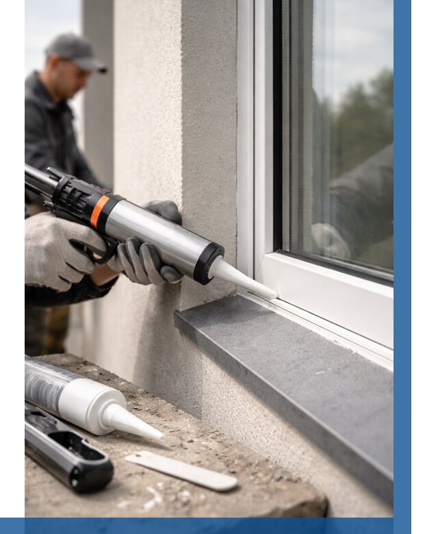 Герметизация монтажных швов окон в Торжке от 665 р. | ВЫСОТНИК-Трж