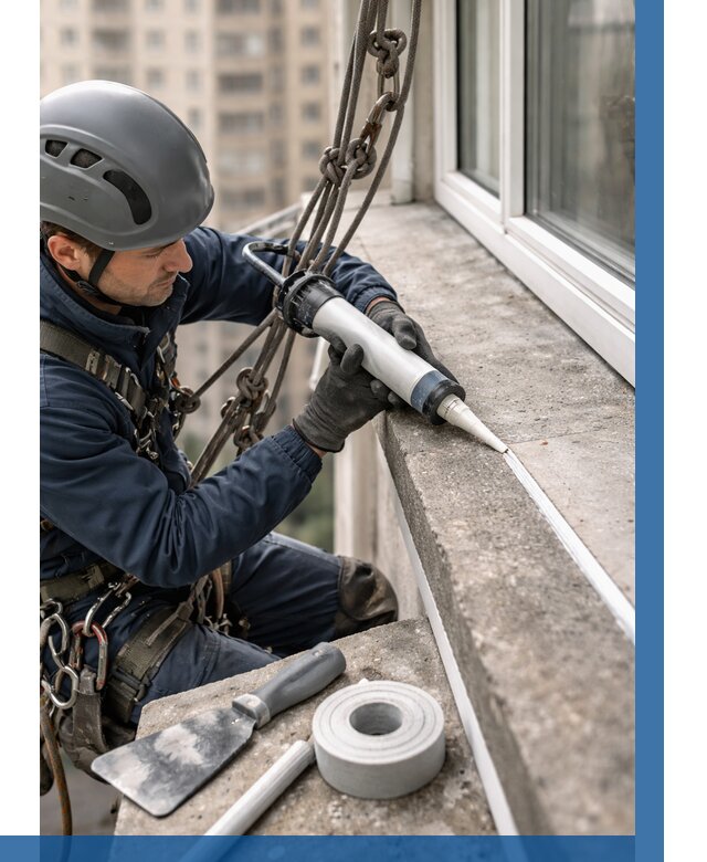 Герметизация балконного козырька в Торжке от 4601 р. | ВЫСОТНИК-Трж