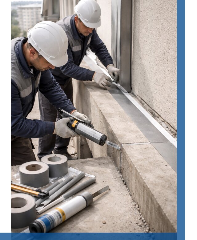 Герметизация примыкания балкона в Торжке от 4601 р. | ВЫСОТНИК-Трж