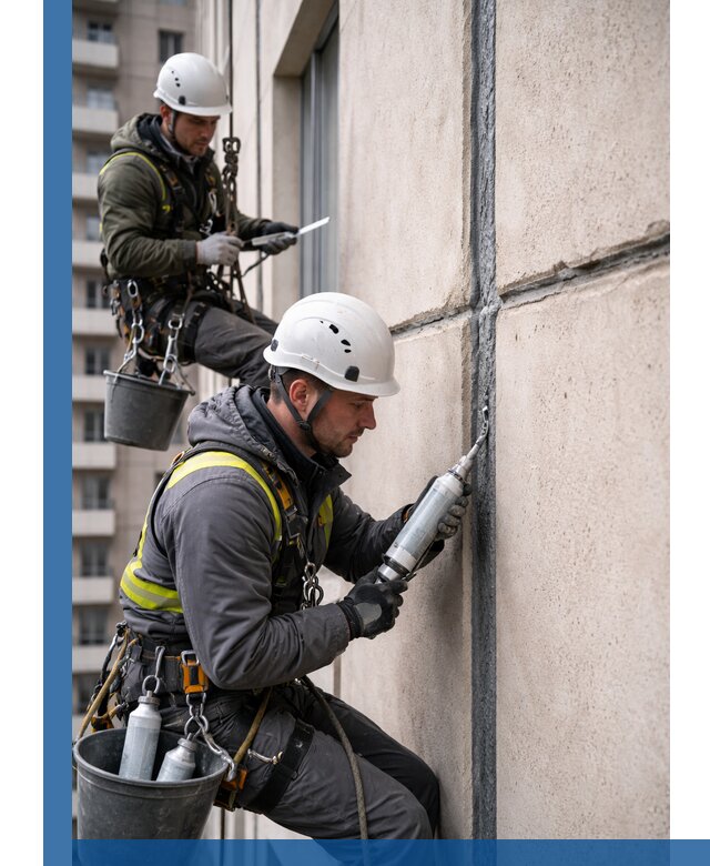 Герметизация деформационных швов фасада в Торжке качественно