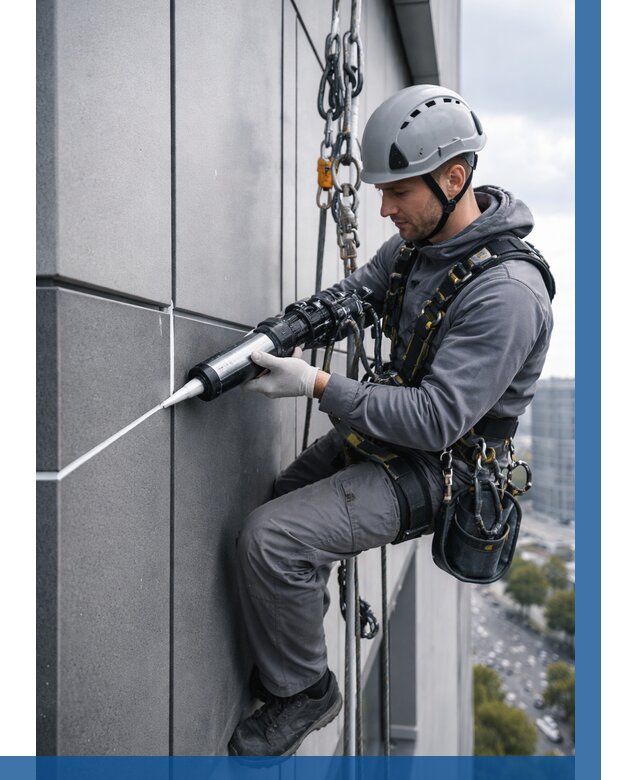 Герметизация стыков фасадных панелей в Торжке от 6646 р.| ВЫСОТНИК-Трж