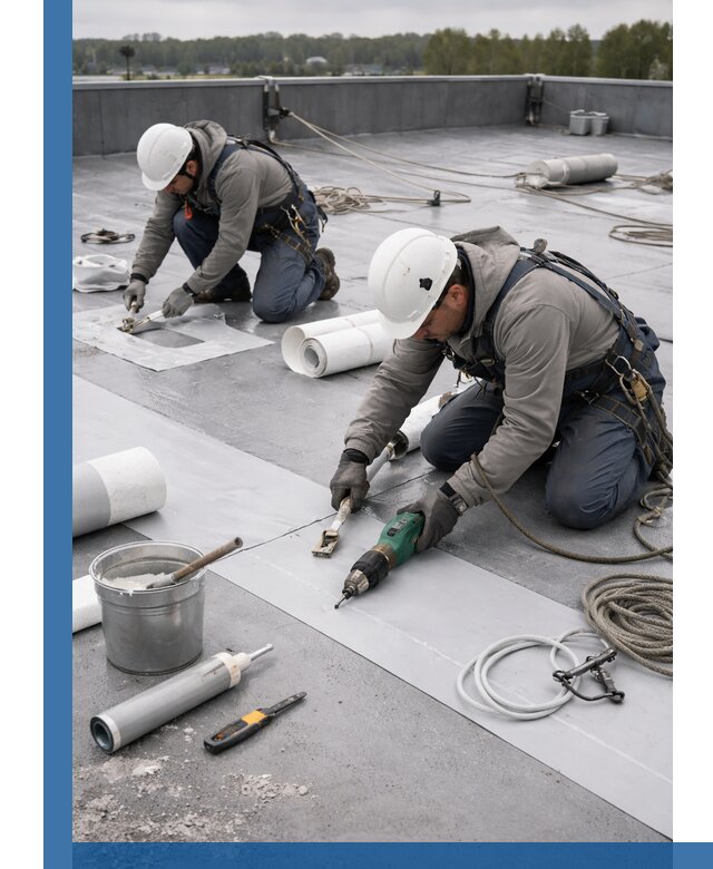 Ремонт мембранной кровли в Торжке качественно и с гарантией