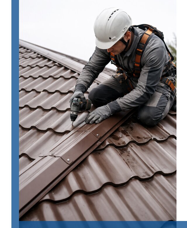 Ремонт металлочерепицы на крыше в Торжке профессионально