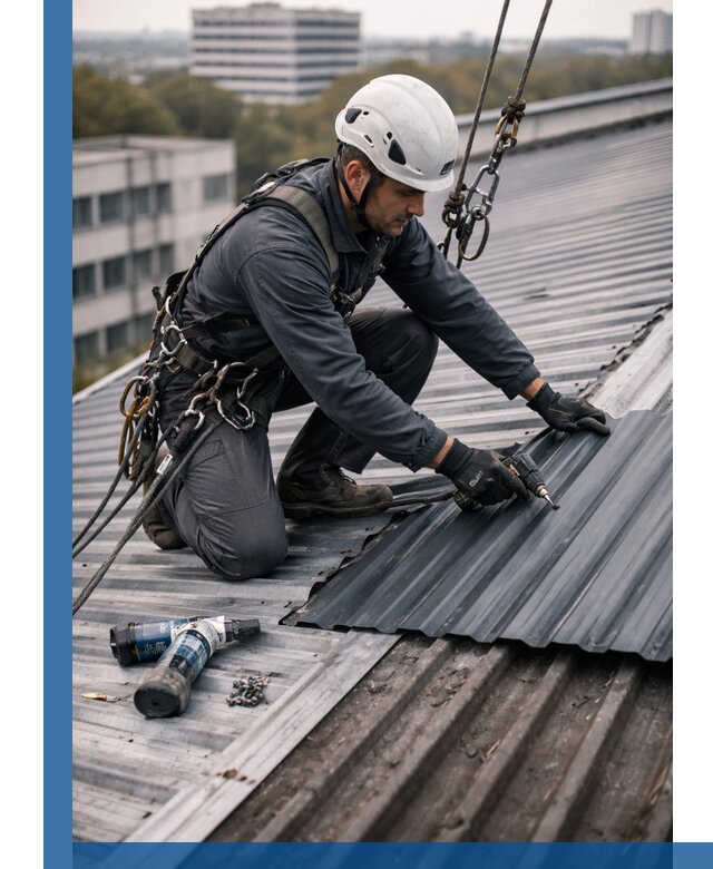 Ремонт профнастила на кровле в Торжке, работы под ключ