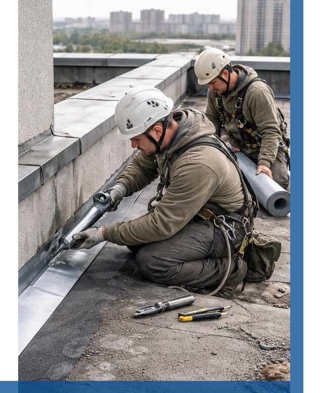 Ремонт кровельных примыканий в Торжке от 1227 р. | ВЫСОТНИК-Трж