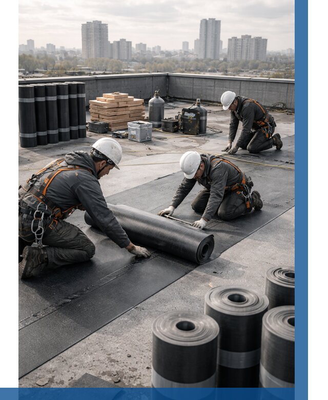 Монтаж мягкой кровли под ключ в Торжке от 460 р. | ВЫСОТНИК-Трж