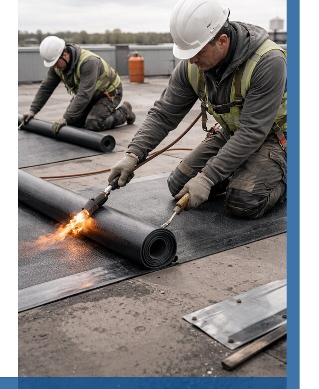 Монтаж наплавляемой кровли в Торжке от 869 р. — ВЫСОТНИК-Трж