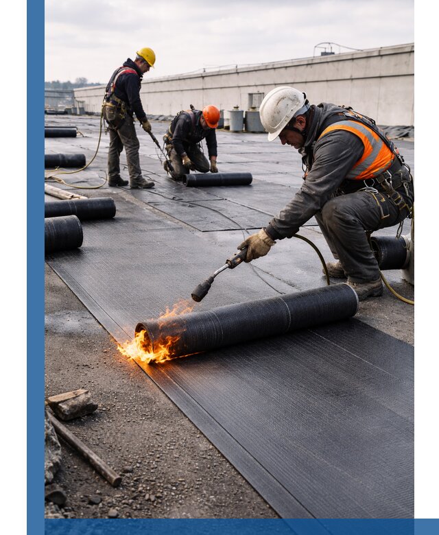 Монтаж наплавляемой кровли в Торжке профессионально