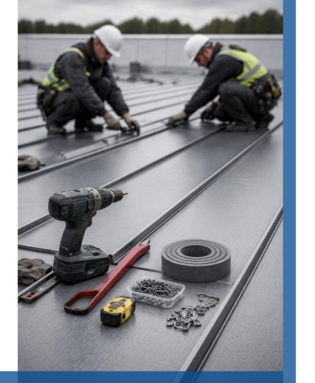 Монтаж фальцевой кровли в Торжке от 1840 р. | ВЫСОТНИК-Трж