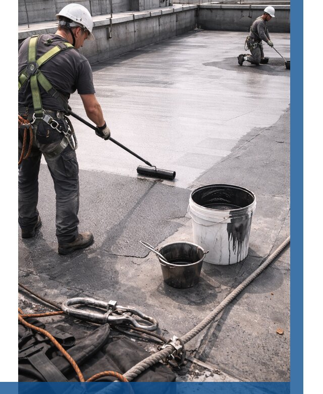 Гидроизоляция кровли жидкой резиной в Торжке от 511 р. | ВЫСОТНИК-Трж