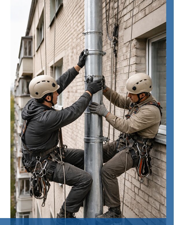 Замена водосточных труб в Торжке от 6646 р. | ВЫСОТНИК-Трж