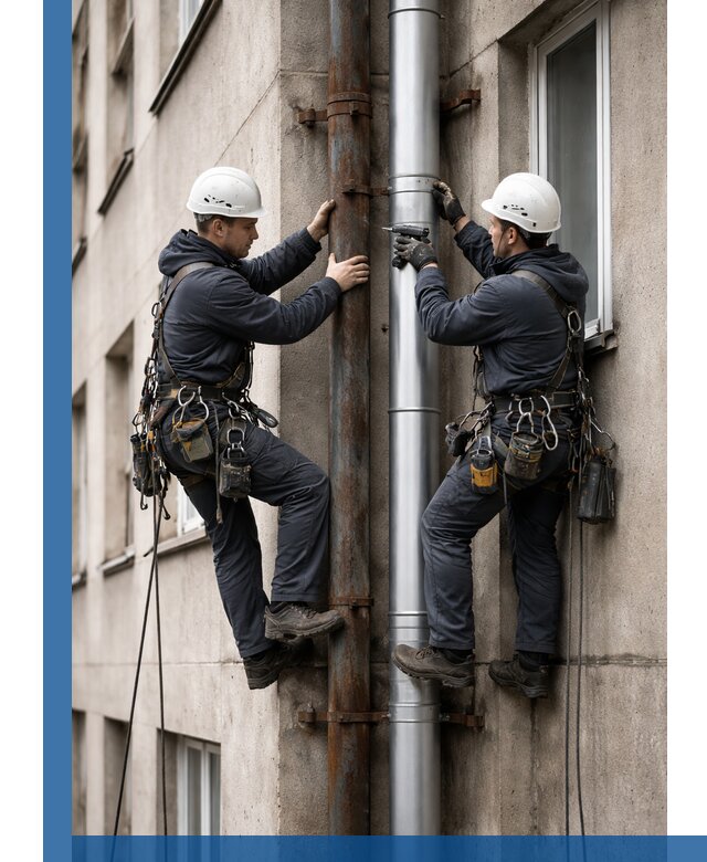 Замена водосточных труб в Торжке: монтаж и демонтаж под ключ