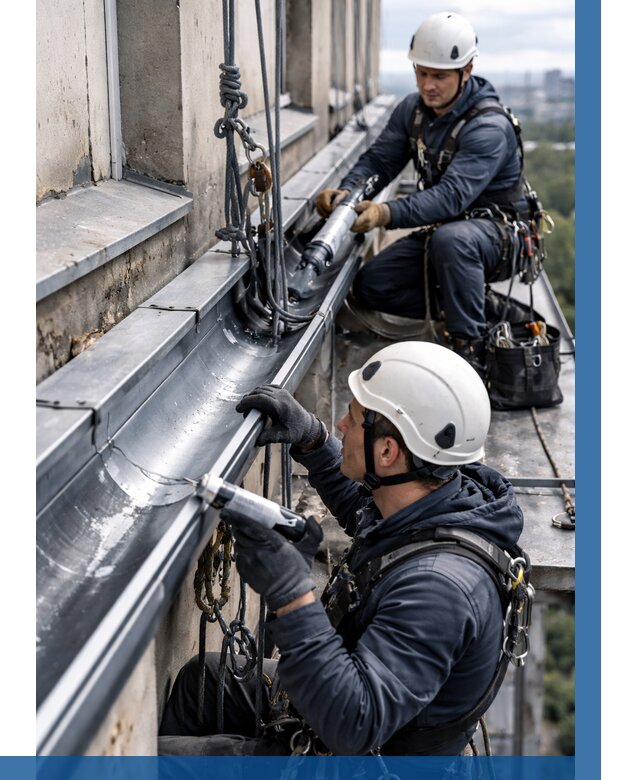 Ремонт водосточных желобов в Торжке от 6646 р. | ВЫСОТНИК-Трж