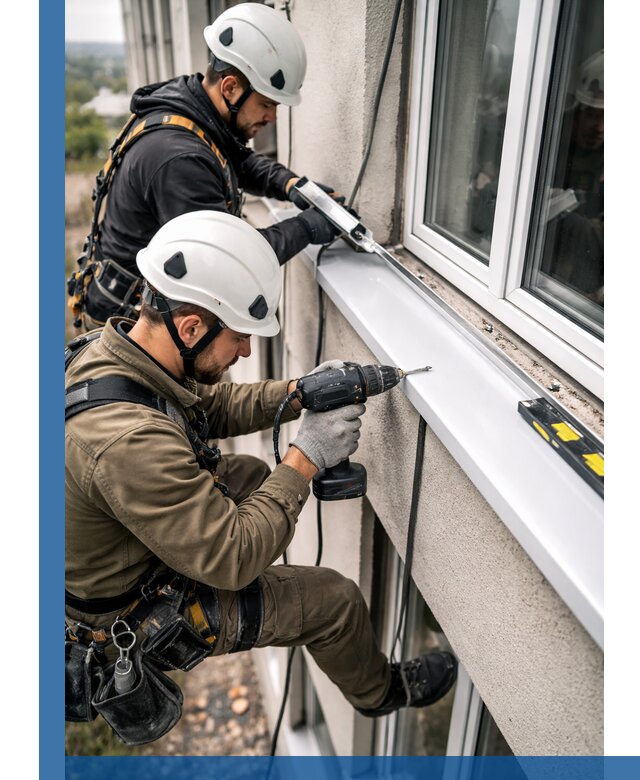 Профессиональный монтаж оконных отливов и отведения воды в Торжке