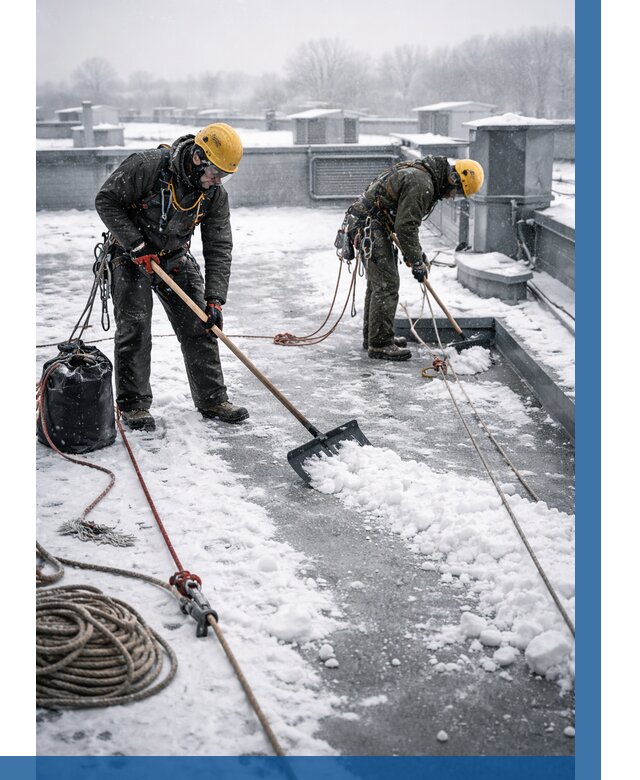 Очистка крыши от снега в Торжке от 7668 р. | ВЫСОТНИК-Трж