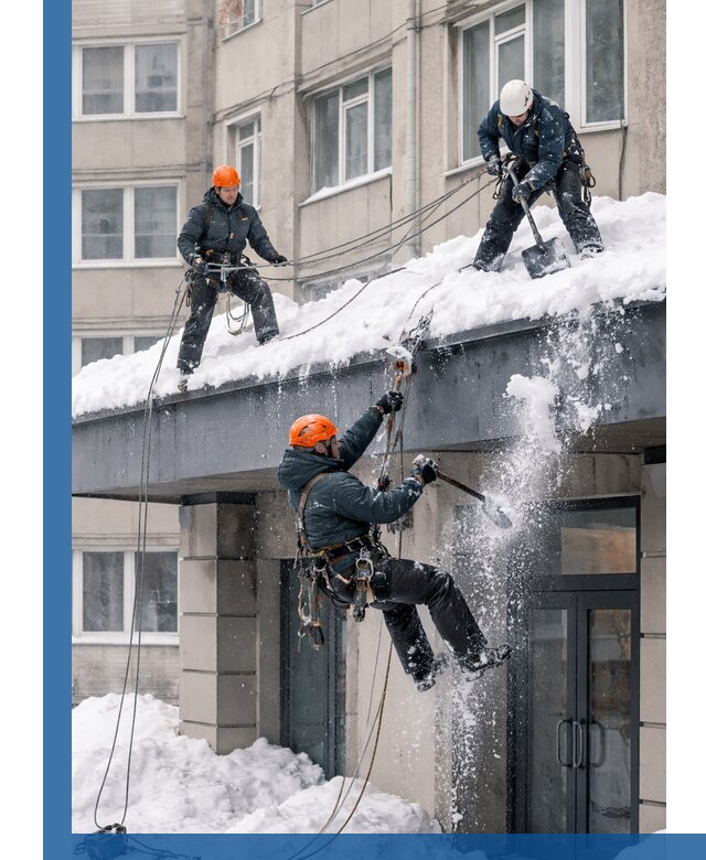 Безопасная очистка навесов от снега в Торжке круглогодично