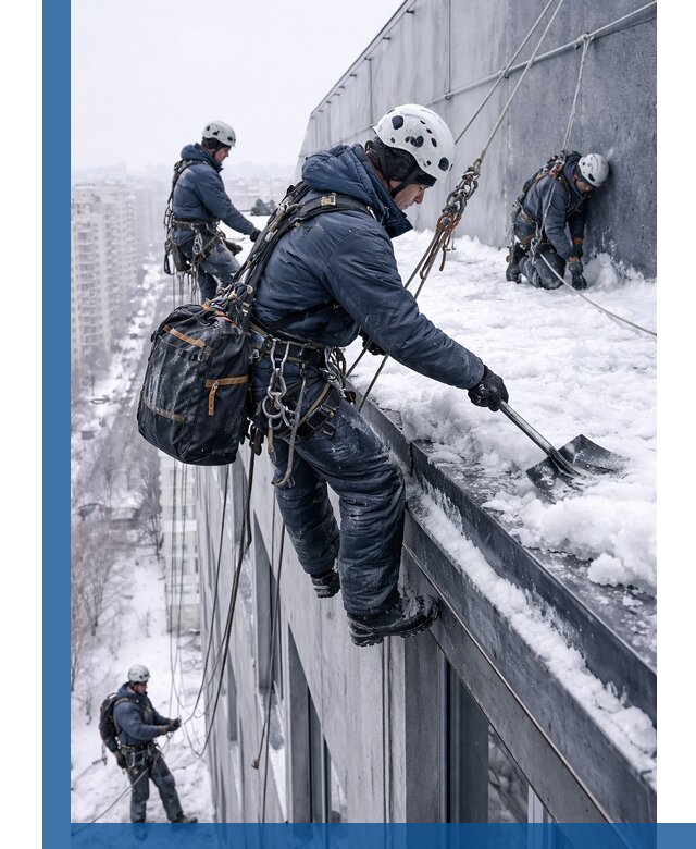 Абонентское обслуживание кровли зимой в Торжке регулярный уход