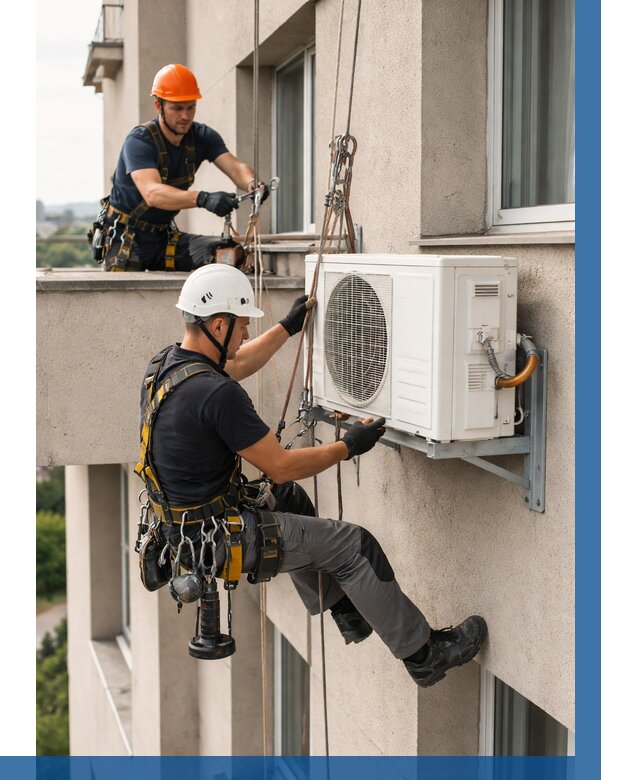 Монтаж внешнего блока кондиционера в Торжке от 6646 р. | ВЫСОТНИК-Трж