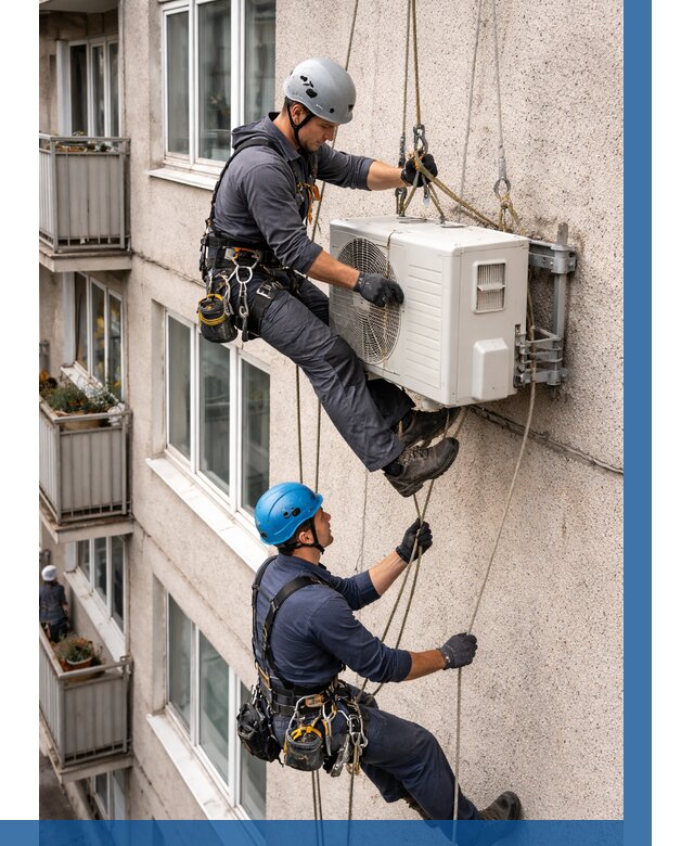 Перенос внешнего блока кондиционера в Торжке от 9202 р.| ВЫСОТНИК-Трж