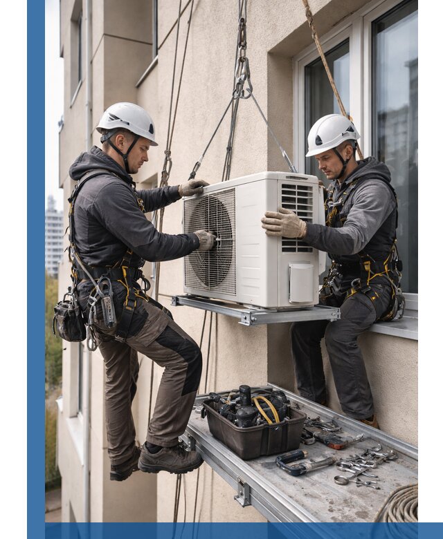 Перенос внешнего блока кондиционера в Торжке с монтажом и крепежом