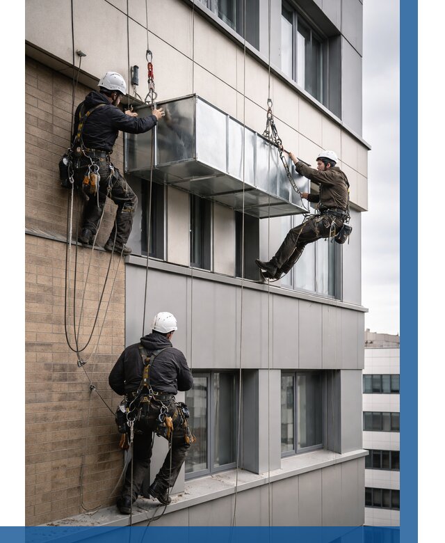 Монтаж воздуховодов на фасаде в Торжке от 1534 р. | ВЫСОТНИК-Трж